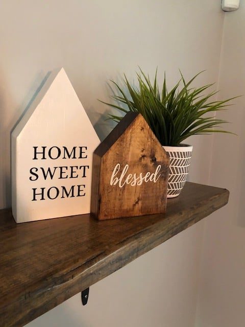 Make you own DIY wood house sign with this simple and frugal tutorial. So cute for farmhouse home decor or new wall art. Paint or stain these for a fun look