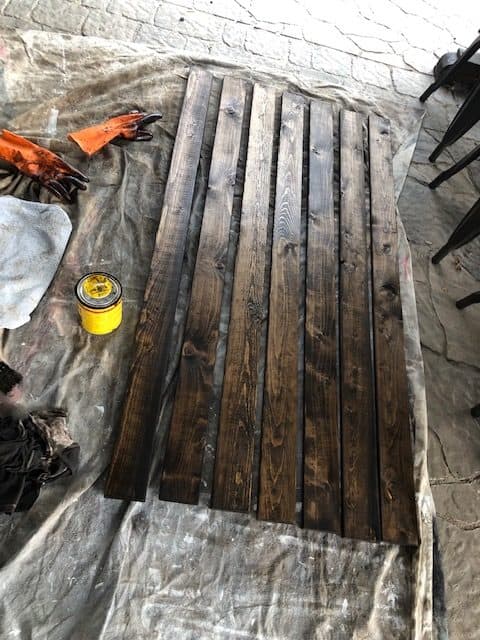 Check out this amazing DIY wooden glasstop painted coffee table makeover! The before and after will give you ideas for a rustic farmhouse look!