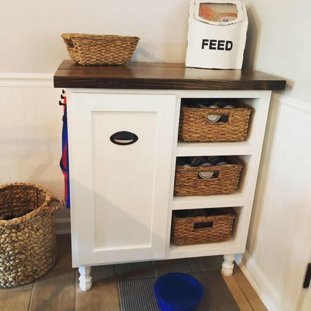 Diy Dog Food Station Dog Food Storage Cabinet The Little Frugal