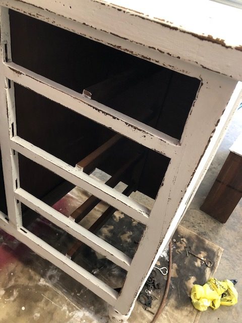 Check out the amazing before and after of this DIY armoire makeover! White, farmhouse, antique and perfect for the bedroom or kitchen with storage ideas!