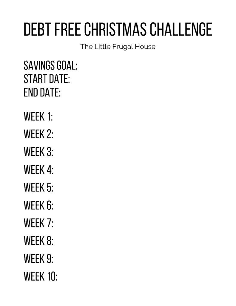 This debt free Christmas challenge will help you save cash to fund your Christmas without going into debt. Get the free printable to start saving now!