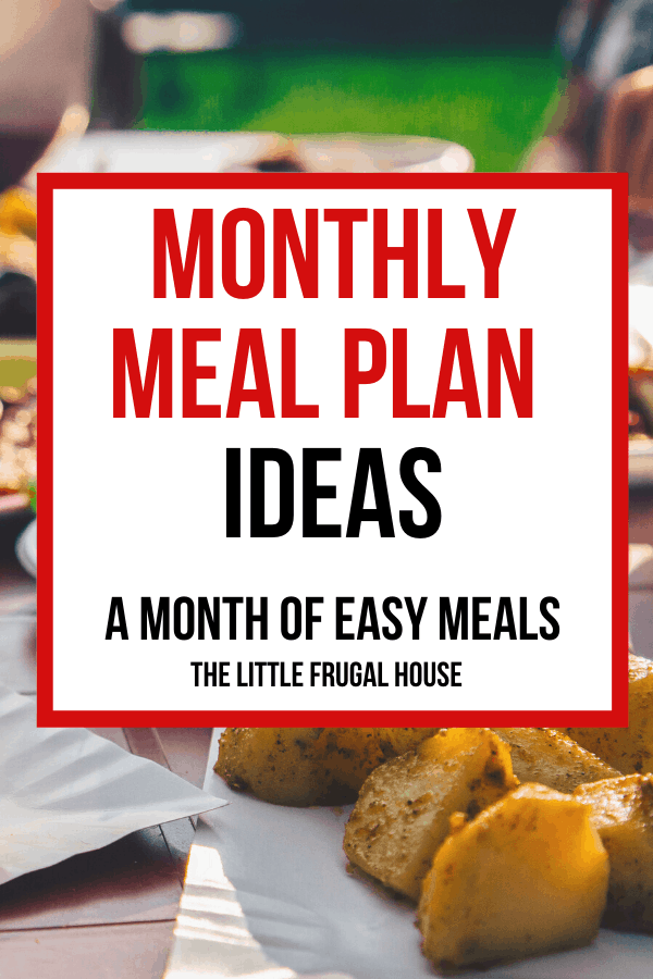 These menu ideas for a monthly meal plan are so good! Make a meal plan that's healthy and feeds the whole family or just for two on a budget.