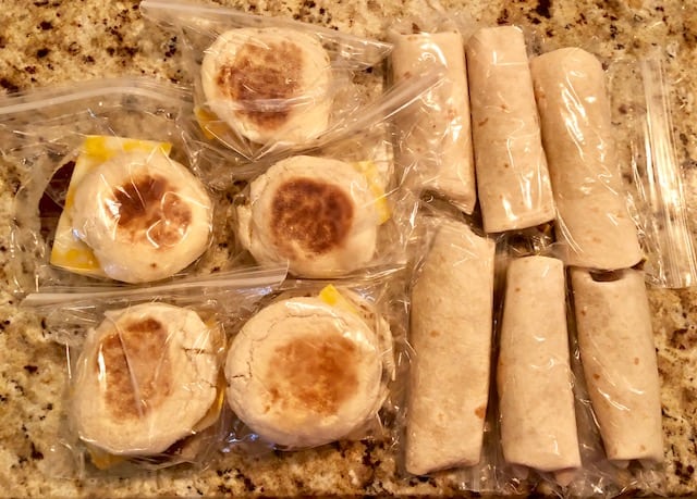 These easy make ahead breakfast ideas will help you eat healthy meals on the go. Learn how to freeze sandwiches, burritos, and more.