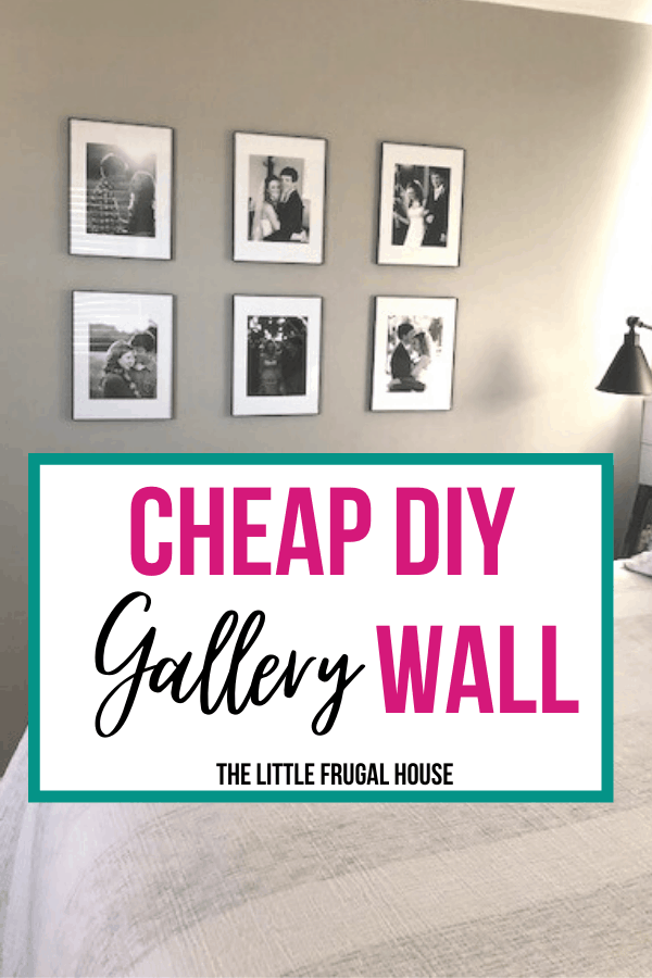 See how we made a DIY cheap gallery wall with these affordable Walmart frames. Perfect for a bedroom, hallway, living room, or kitchen.