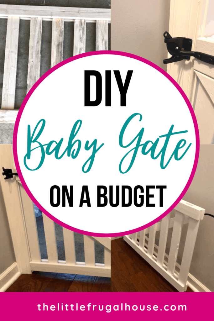 This DIY baby gate project was easy and affordable to make. It works great as a dog gate or pet gate, too. Full step by step tutorial and plans to make it!