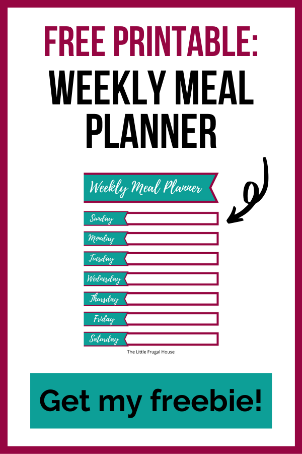 Print this free weekly meal planner to start meal planning today. Save money on food, make a simple grocery list, and waste less food.