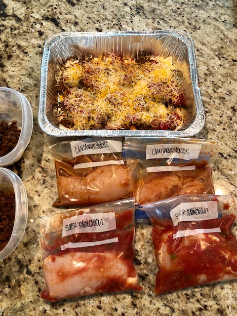 Make these quick and easy Mexican freezer meals with this step by step freezer cooking plan. Make taco meat, a taco casserole, and Mexican chicken meals.
