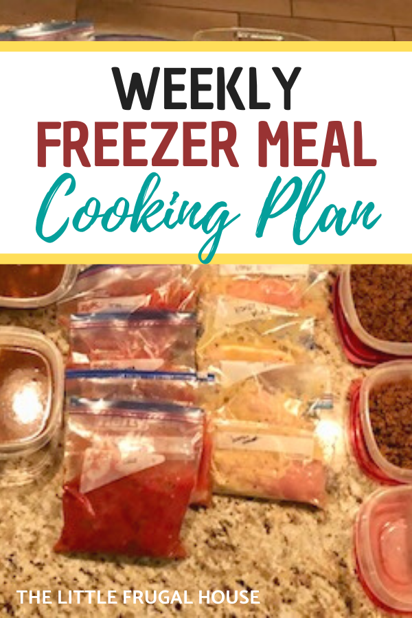 This weekly freezer cooking plan is perfect for expecting moms to stock their freeze with easy meals to enjoy when baby arrives.