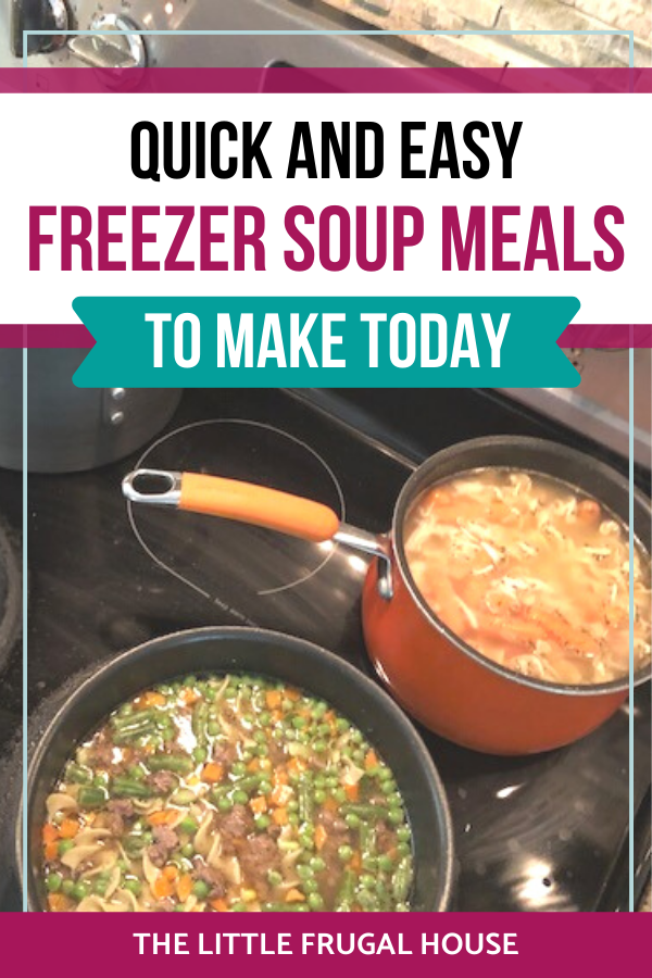 These easy freezer soup meals are perfect to make ahead and keep frozen for busy nights. Make chicken noodle, taco, and vegetable soup!