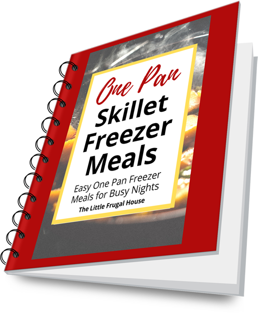 Super quick and easy freezer meal plan! These one pan skillet freezer meals are easy to make and quick to serve. Chicken parmesan, teriyaki, and stir fry!