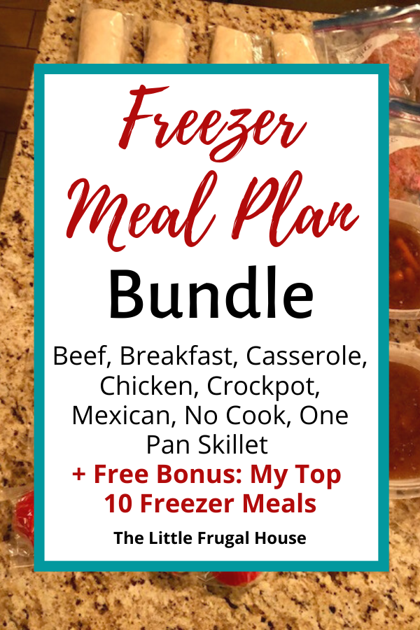 Use this bundle of freezer meal plans to stock your freezer with quick and easy make ahead meals. Beef, breakfast, chicken, casserole, crockpot, and more!