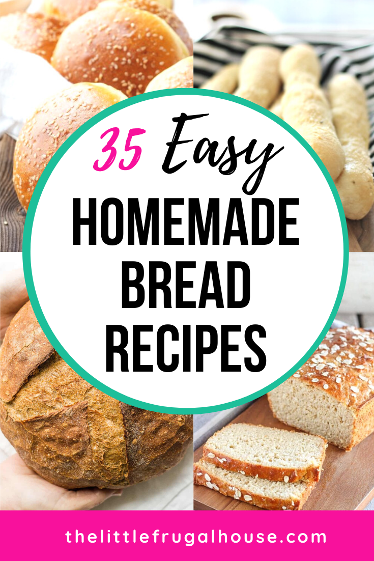 Make your own bread with these easy homemade bread recipes today. No knead, no yeast, flatbread, wheat, white, rolls, and dutch oven recipes!