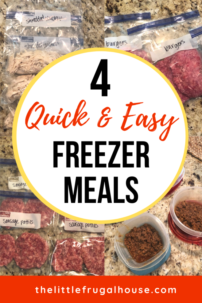 These 4 quick and easy freezer meals are so simple to make ahead to stock the freezer to have quick dinners for busy nights ahead. 