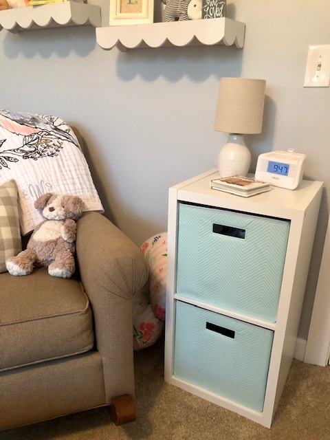 Come take a tour of our baby girl's wildflower nursery room! The wall paper, board and batten wall, cube organizers, and name sign make this room so sweet!