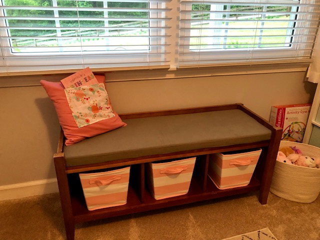 Come take a tour of our baby girl's wildflower nursery room! The wall paper, board and batten wall, cube organizers, and name sign make this room so sweet!