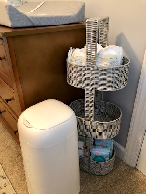 Come take a tour of our baby girl's wildflower nursery room! The wall paper, board and batten wall, cube organizers, and name sign make this room so sweet!