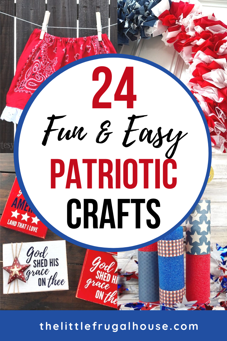 These fun and easy patriotic crafts are perfect DIY projects and ideas for the 4th of July. Make these for a party or patriotic home decor!