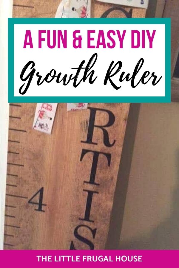 Make a DIY personalized growth ruler that is perfect for your home or a baby shower gift. You can measure kid's heights as they grow and add photos, too!