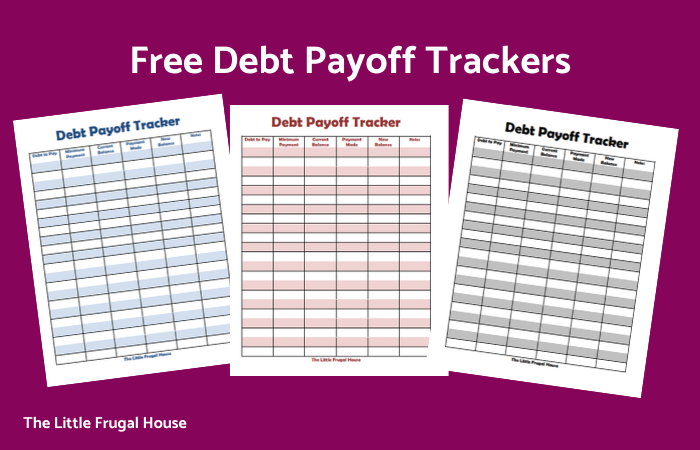 Free Printable Debt Payoff Worksheet Pdf The Little Frugal House
