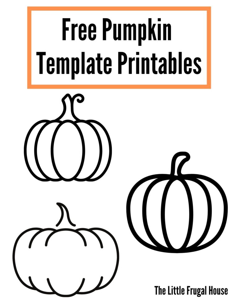 Free Pumpkin Template Printable The Little Frugal House