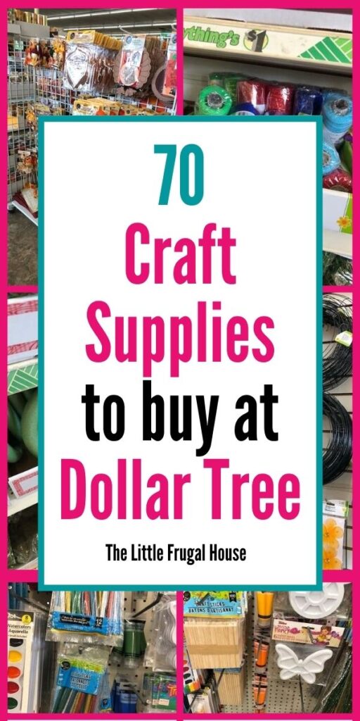 The best DIY and craft supplies to buy from Dollar Tree for DIY projects, crafts to sell, simple crafts, organizing ideas, kids crafts, and more.