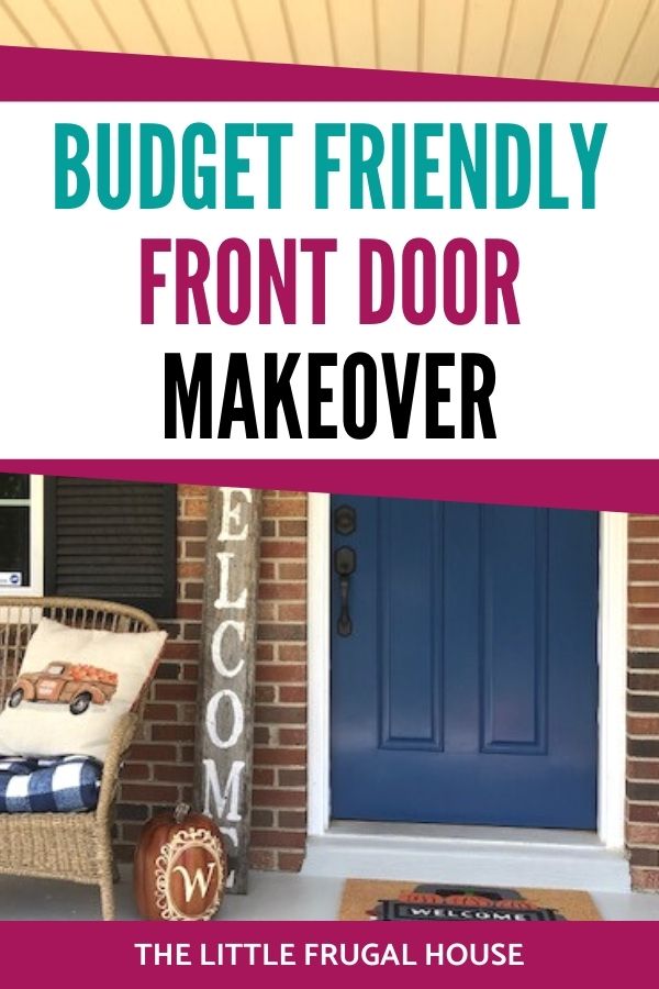 Learn how to paint your front door quickly and easily for a quick front door makeover with just paint! This is a great budget friendly DIY project!