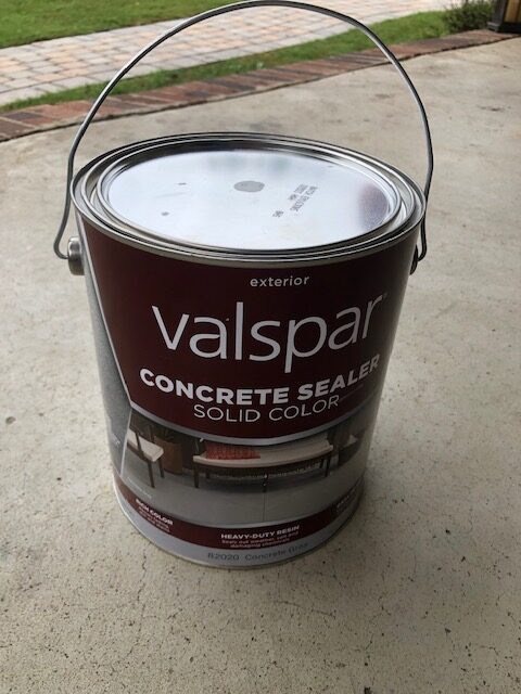 The easy and frugal way to update your front porch or patio is to paint or stain the concrete front porch floor. A great DIY project to tackle this weekend!