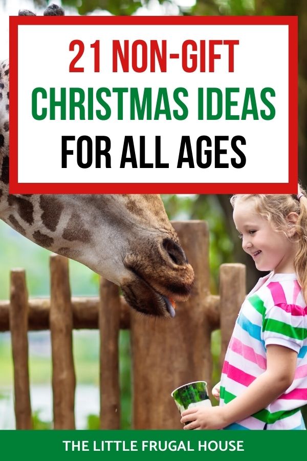 Give experiences instead of gifts with these creative non gift ideas for Christmas perfect for all ages from kids to families to parents and grandparents.