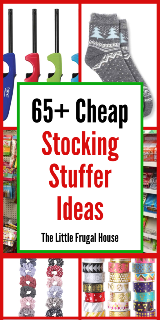 This cheap list of stocking stuffer ideas helps you fill stockings on a budget for men and for women. Dollar Tree ideas, craft supplies & practical items.