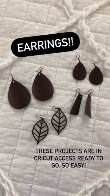 Make your own DIY Cricut faux leather earrings with this quick, easy, and frugal step by step project using the Cricut Joy. These make fun gifts, too!