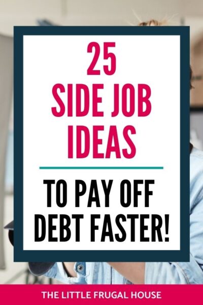 Looking to pay off debt faster? Make some extra money with one of these side job ideas to pay off debt quicker! Put the extra cash towards paying off debt.