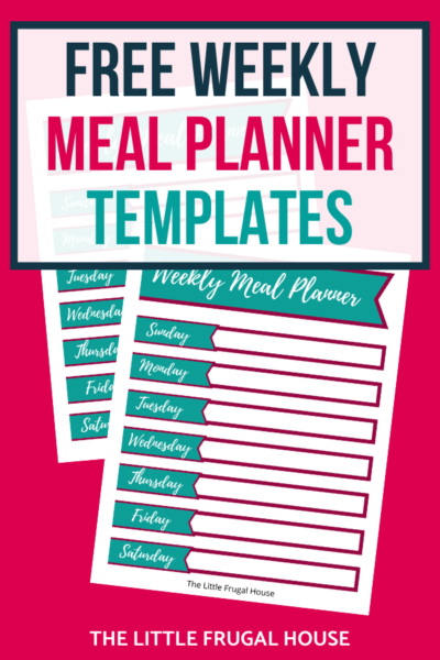 Use this cute meal planning printable to make your weekly meal plan. This free meal planning template will help you eat more meals at home and save money.