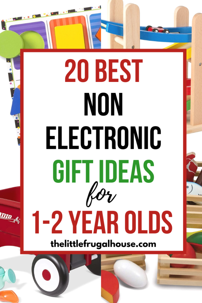 Looking for the best non electronic toddler gifts for Christmas or birthday presents? These simple, no-tech toys are must haves for 1-2 year old boys and girls!