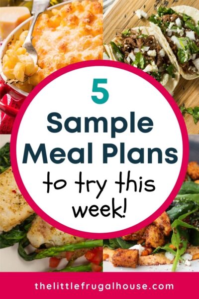 Not sure what to make for dinner this week? Try one of these five sample meal plans - perfect for picky eaters, couples, and if you love homestyle cooking.