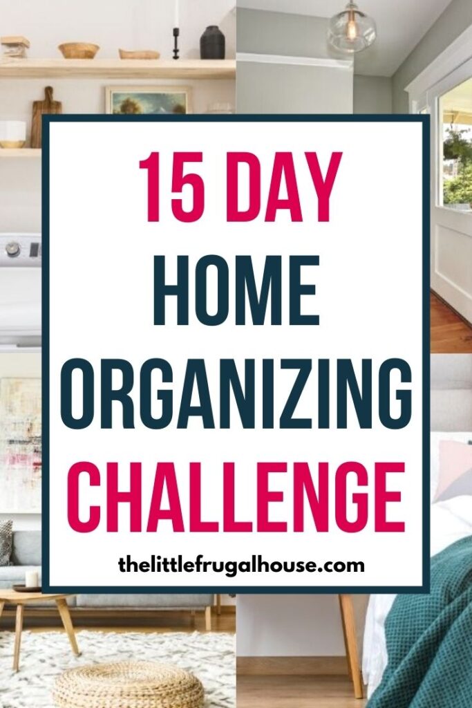 Organize, clean, and declutter your home in two weeks with this 15 day organizing challenge! With just one daily task to complete and a free workbook, you'll be able to knock this one out!
