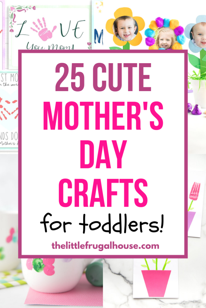 Here are the best Mother's Day crafts for toddler and kids to make that are cute and easy! Choose from fun coloring, handprint, flower pot, mason jar, or handmade card crafts!