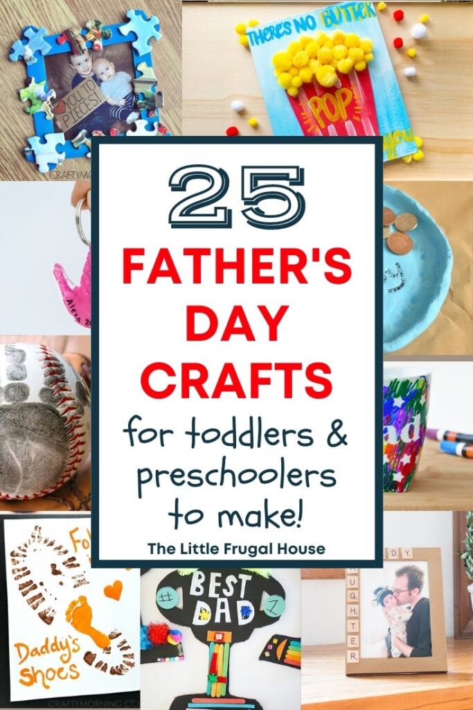 Check out these 25 creative and easy Father's Day crafts for kids to make - perfect for toddlers and kids of all ages! These craft ideas will make the best gift for Dad!