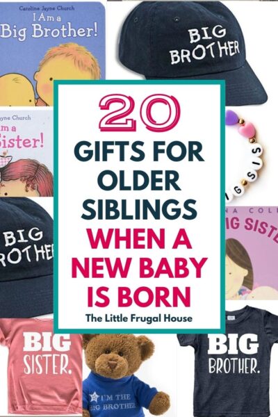These are the best gifts for older siblings when baby is born! A small gift for a new big brother or big sister is a perfect way to celebrate a new baby and show the older sibling they are still loved very much!