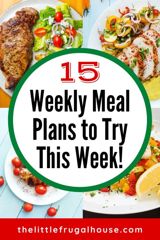 Looking for some new dinner ideas and inspiration for what to make for dinner? Check out these weekly meal plans with handy images to save!