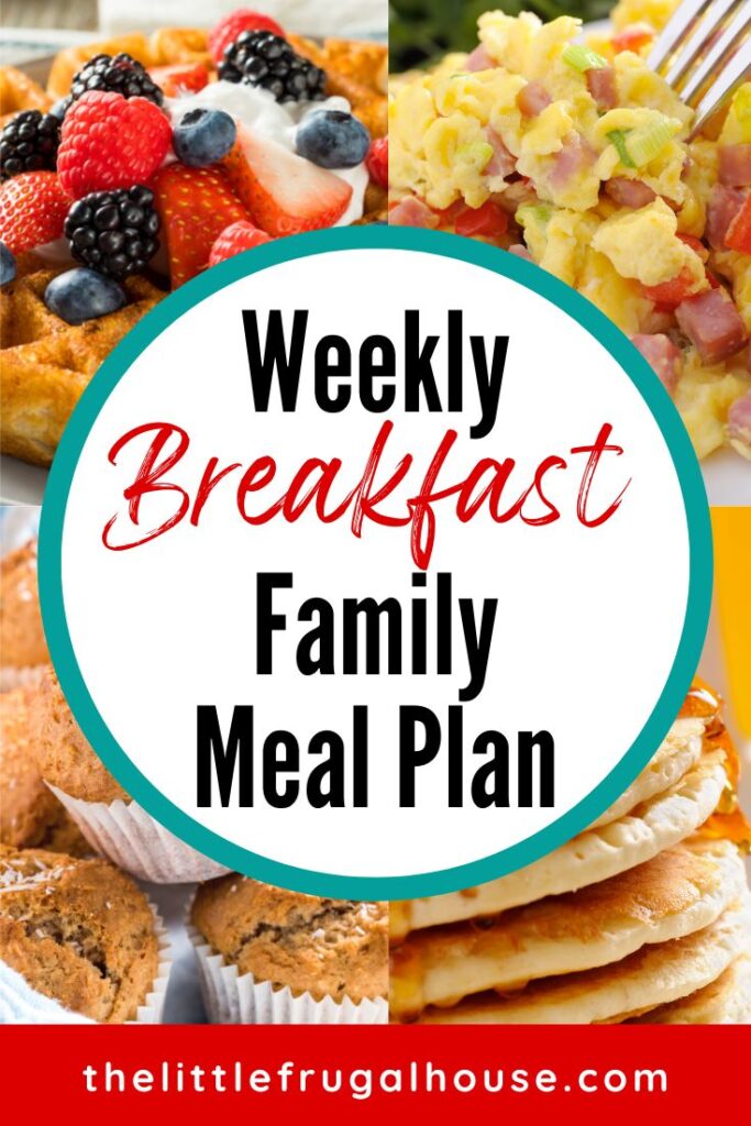 Looking for a simple breakfast meal plan to follow? Check out this sample breakfast menu with a week of easy breakfast ideas for your family!