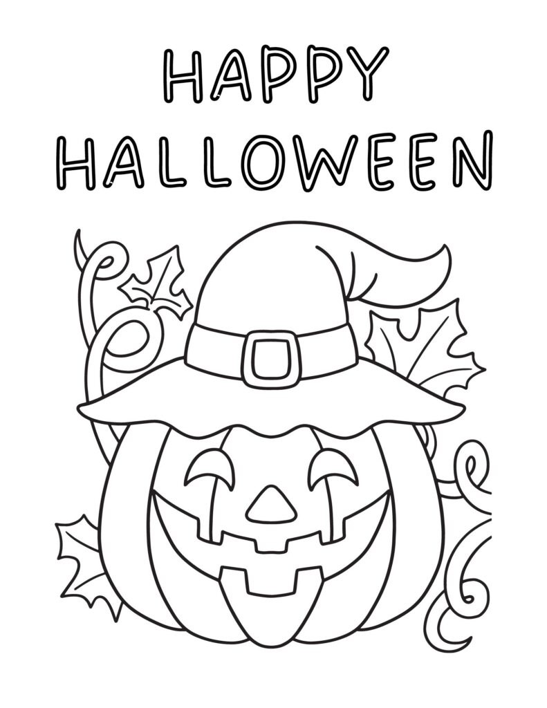 Grab these free printable Halloween coloring pages for toddlers and kids of all ages for a fun Halloween activity!