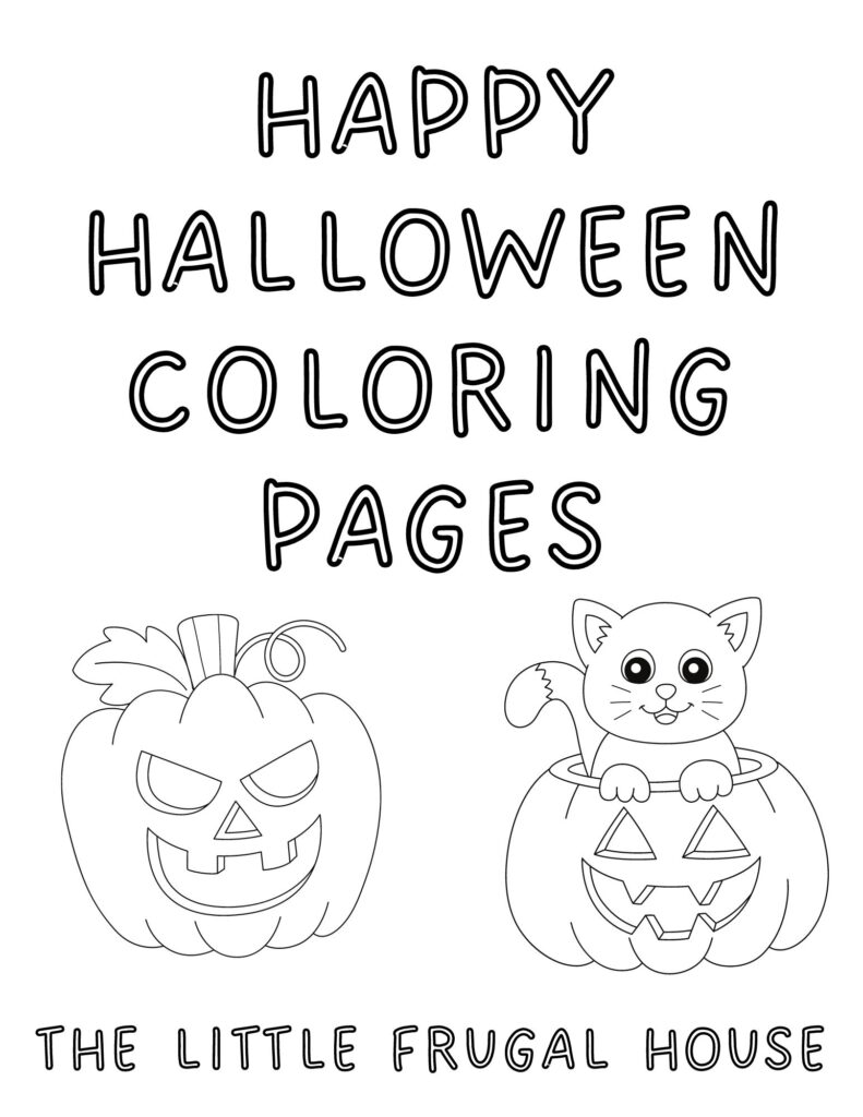 Grab these free printable Halloween coloring pages for toddlers and kids of all ages for a fun Halloween activity!