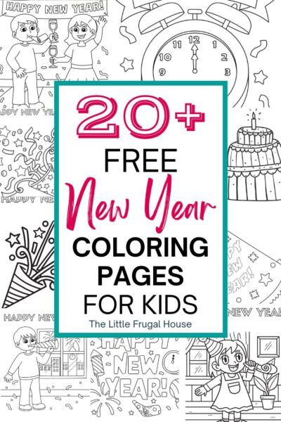 Grab these free printable Happy New Year coloring pages for kids of all ages to enjoy on New Year's Eve or New Year's Day!