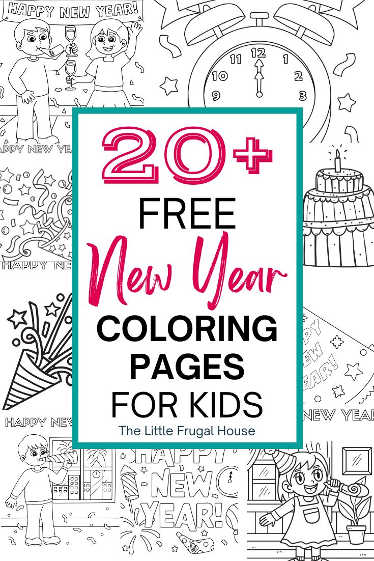 Free Printable Happy New Year Coloring Pages for Kids