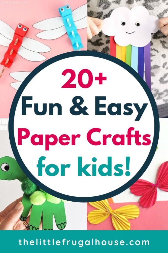 Check out these fun and simple paper crafts for kids of all ages to make! These construction paper crafts are perfect for a rainy day!