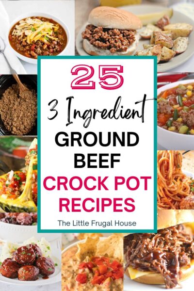 Unsure what to make for dinner tonight? Here's a list of 3 ingredient ground beef crock pot recipes that are flavorful and easy to make!
