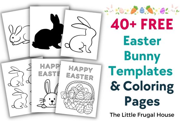 Looking for a free printable Easter bunny template for a fun craft project? Grab these fun Easter bunny templates and coloring pages!