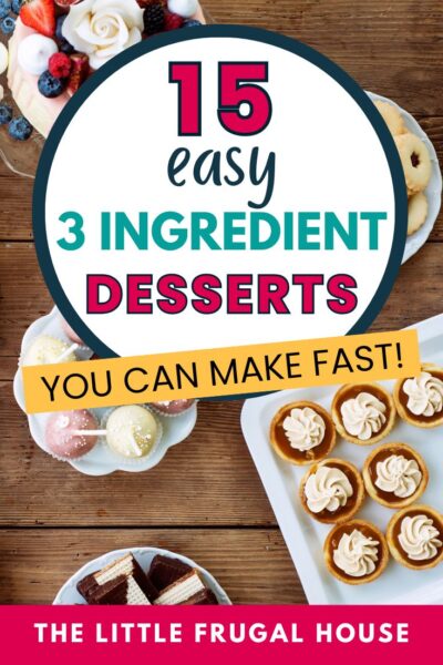 Looking for easy 3 ingredient desserts you can make fast? These simple dessert recipes are perfect for parties, potlucks, holidays, weekend treats, or last-minute sweets for your family. Find easy cookies, no bake desserts, fudge, cheesecake, Oreo balls, cake mix treats, and more budget-friendly dessert ideas made with just a few ingredients!