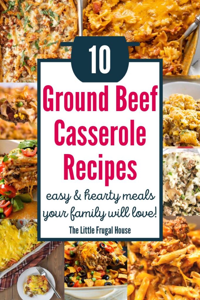 Here are the top 10 ground beef casserole recipes your whole family will love! Make these in a casserole dish on busy nights!