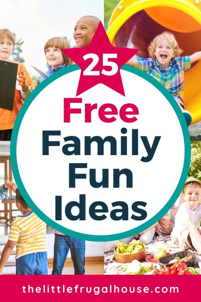 Are you looking for some free family fun ideas? Try these 25 free ideas like games, activities, crafts, and more that your family can enjoy together without spending any money!
